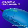 Souris gamer - Filaire - Logitech G - G203 - Bleu