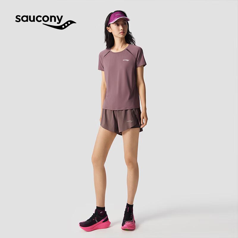 SAUCONY Women's Classic Slim-Fit Breathable Short-Sleeve Knit Top
