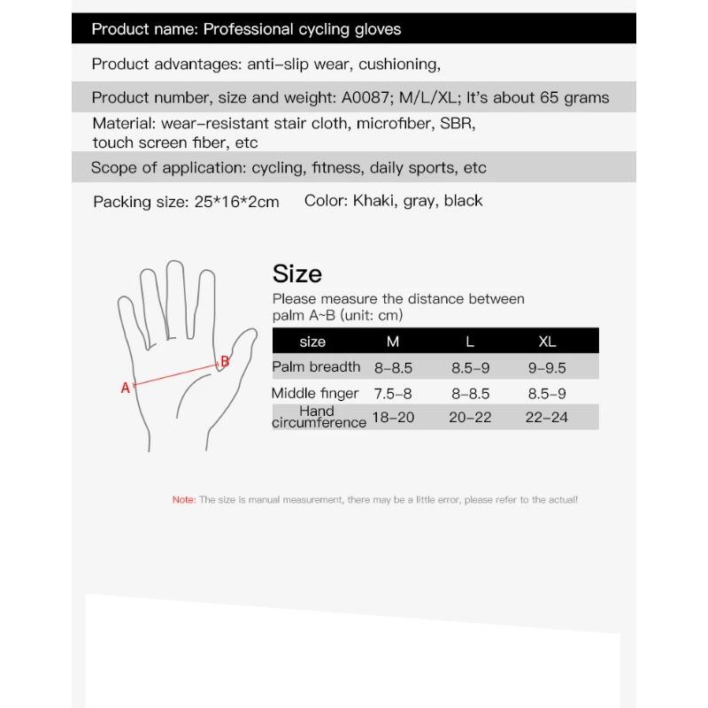 Professional Outdoor Cycling Wear-Resistant Microfiber Anti Slip Protection Multi Scene Universal Cycling Gloves