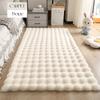 Soft Bubble Shape Plush Rugs for Bedroom Bedside Mat Luxury Faux Rabbit Fur Carpet Sofa Home Decor Anti Slip Kids Room Area Rug