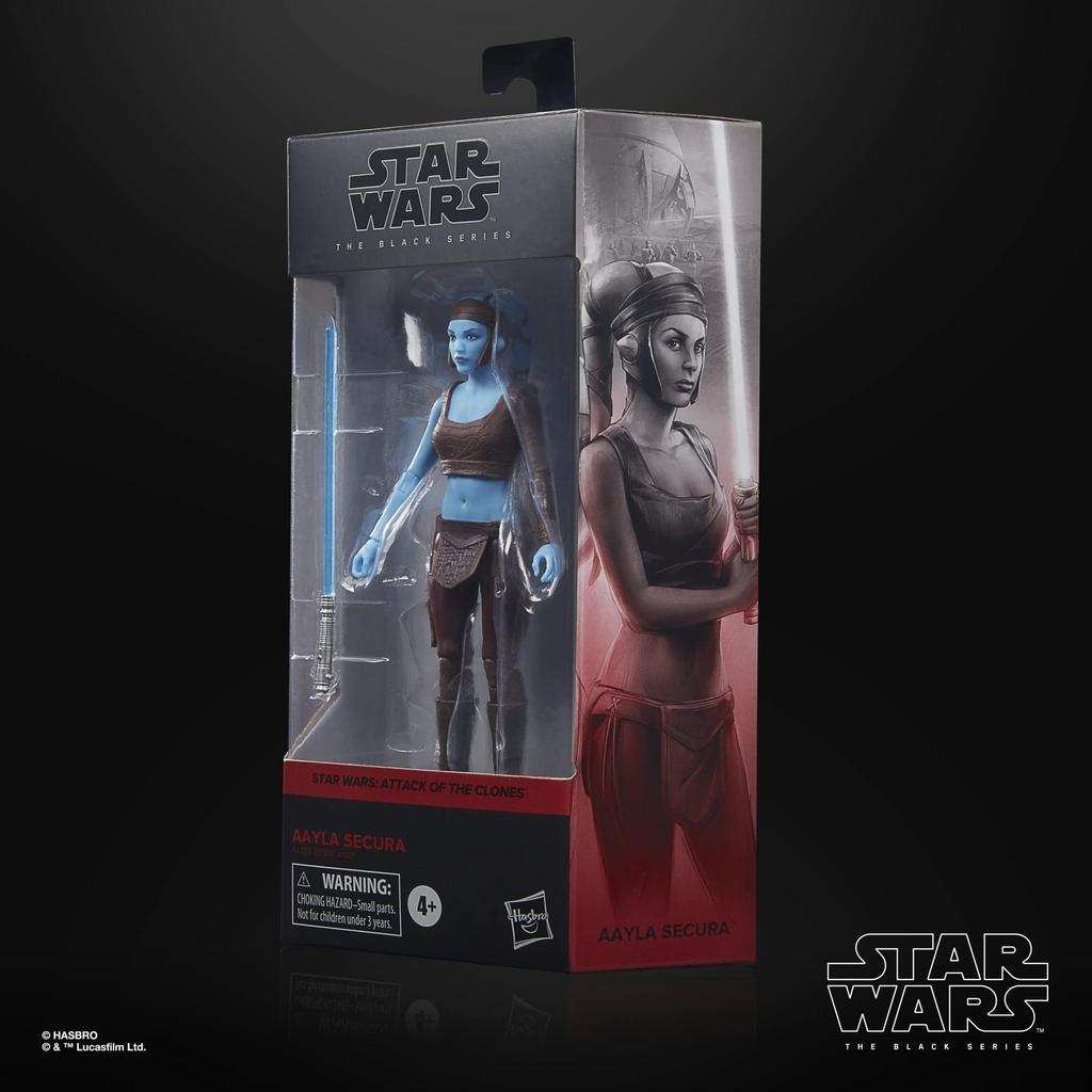 Star Wars Black Series Aayla Secura 6-inch (15 cm) Star Wars Episode II Attack of the Clones Action Figure, Ages 4 and Up F4355 Authentic