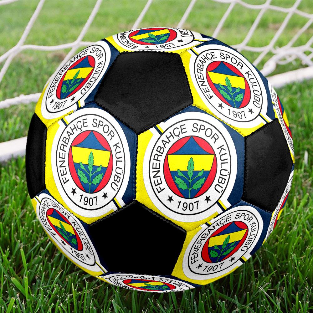Fenerbahce FC Size 5 Soccer Ball, Machine-Stitched PVC, Durable & High Bounce, All Ages Fit, Fan Merchandise, Matches & Outdoor Use.