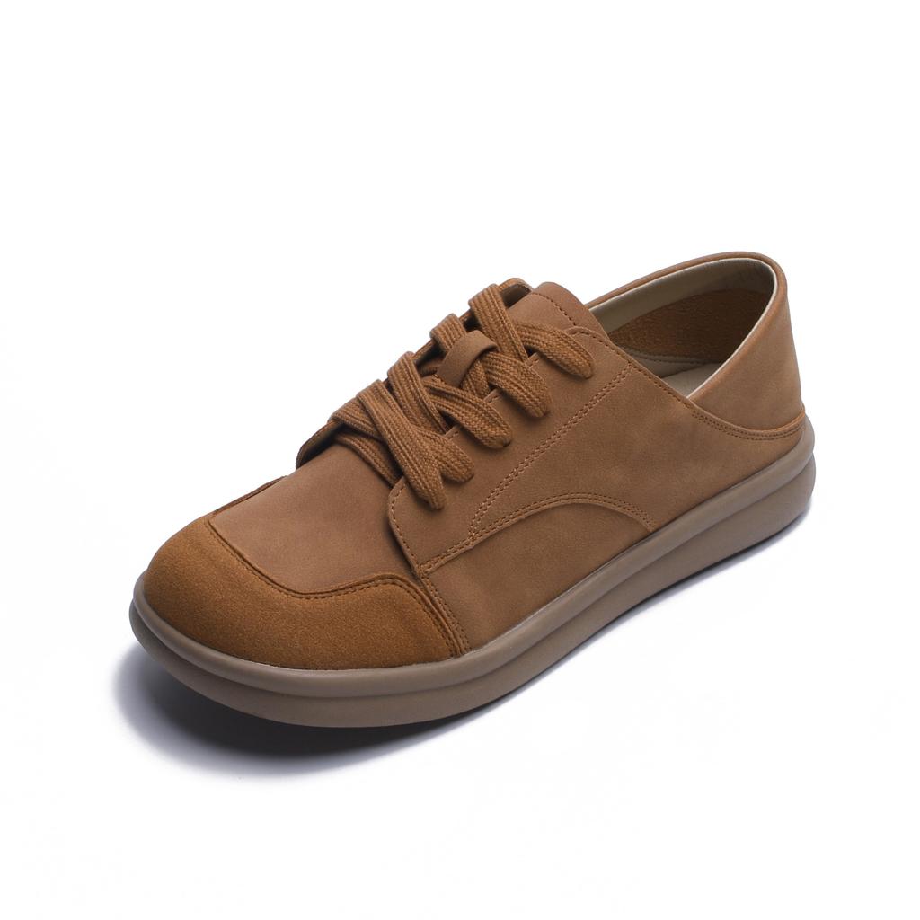 Grape mother platform casual shoes women comfortable wear big head shoes Korean version fashion small leather shoes campus retro board shoes women