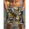 Summer Men's Lightweight Breathable 3D Printed Beach Shorts Summer Casual Swimwear for Outdoor Activities