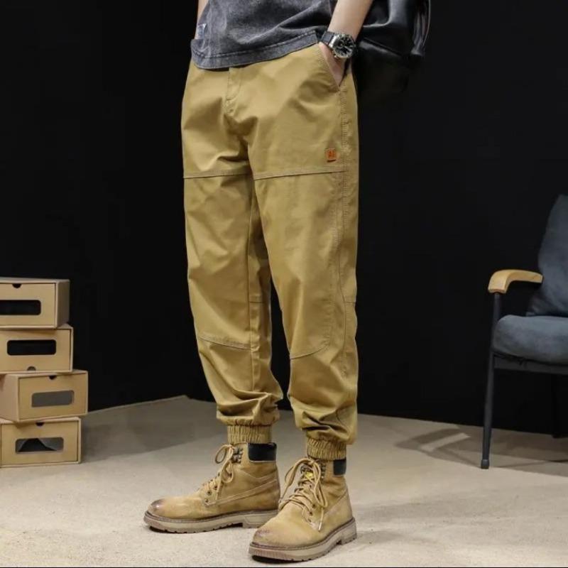 

Брюки комбинезон мужские модный бренд осень новые свободные прямые модные леггинсы мужские 4XL хаки