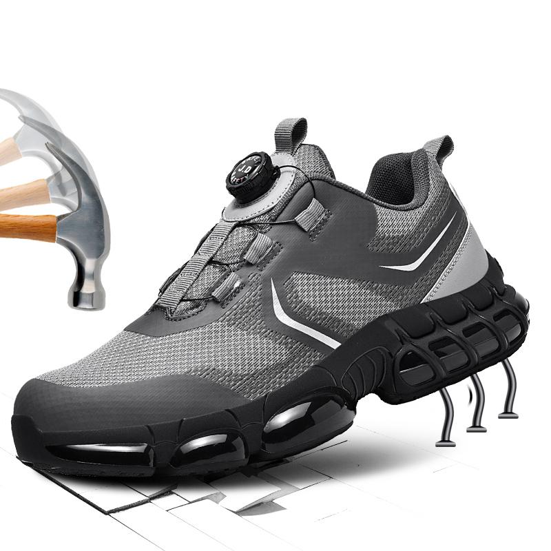 New Type Of Safety Shoes For Men, Anti-Crush And Anti-Puncture Fashionable Sports Shoes, Casual Protective Boots For Men