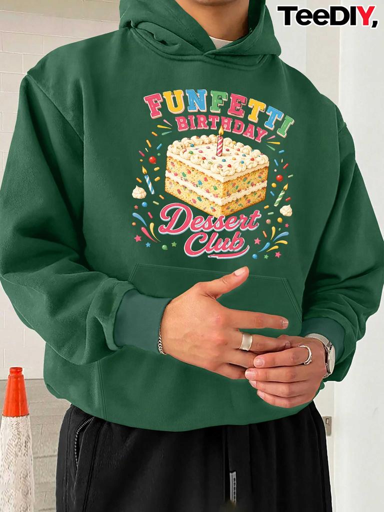 Funfetti Birthday Cake Club JPH-9 Plus Size Hooded Sweatshirt