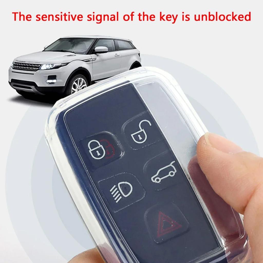 Clear Transparent Tpu Car Smart Key Cover Case For Range Rover Sport Evoque Velar Discovery Sport Xe Xf Xj F-Pace F-Type