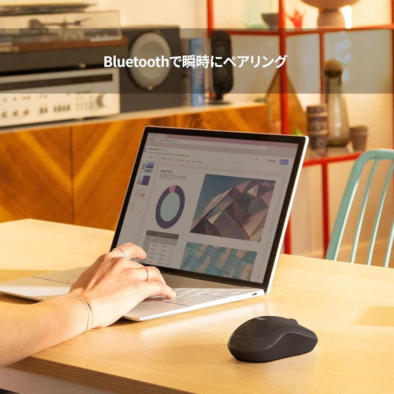 Logitech Silent Wireless Mouse M240GR Silent Bluetooth Mouse Graphite Wireless Compact Ambidextrous Logi Bolt Windows Mac iPad OS Chrome Android M240