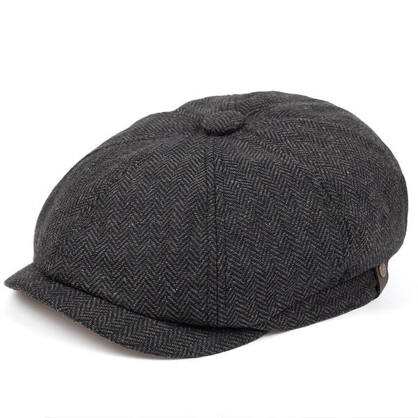 

Осень-зима Мужская шерстяная смесь Newsboy Мужской берет Мужской и женский Английский Гэтсби Ретро шляпа Водитель Плоская кепка Мода 2