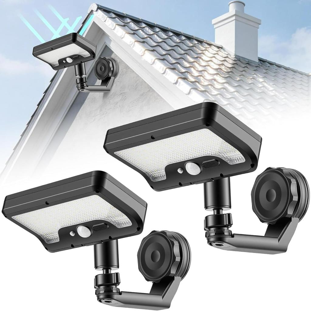 Magnetic Solar Lights Outdoor,600LM Solar Motion Sensor Lights Outdoor,3 Modes&92 LEDs,IP65 Waterproof Magnetic Solar Security Light for Wall Patio