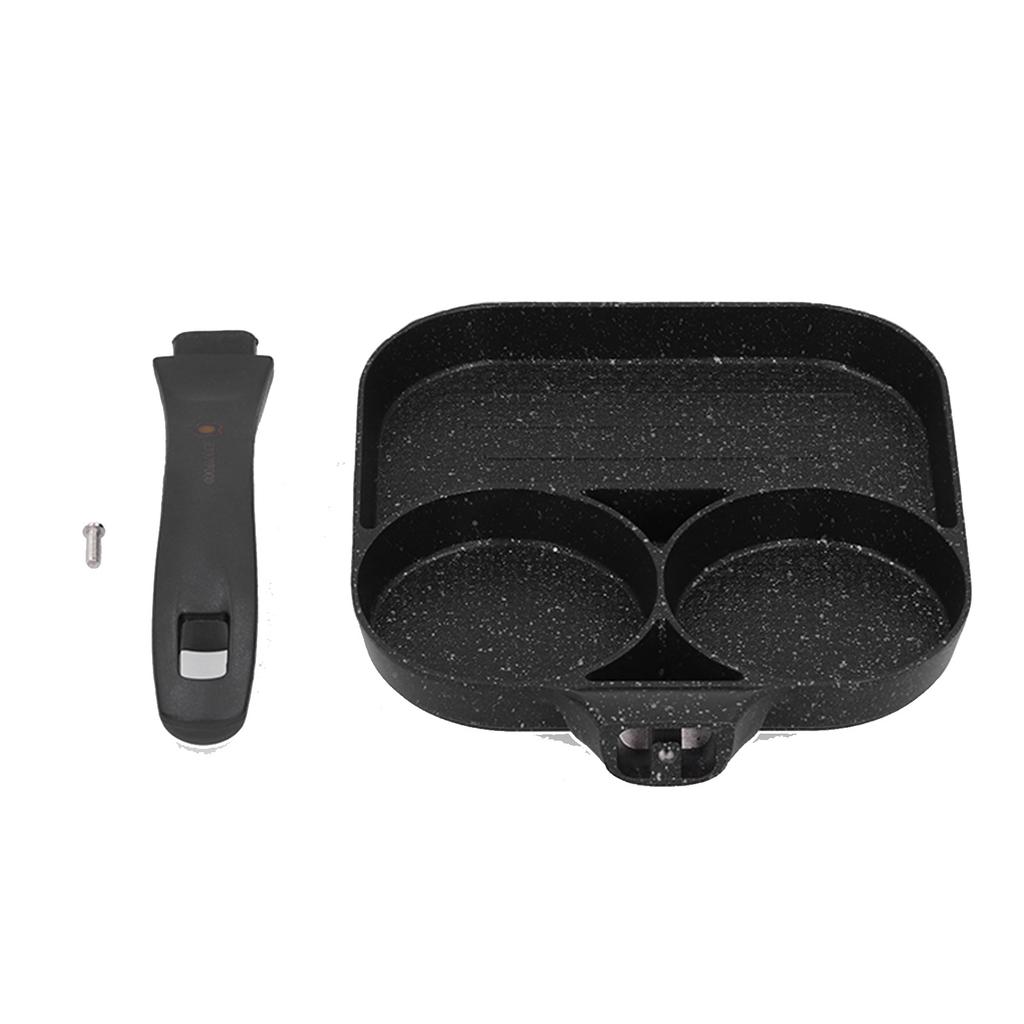 3 In 1 Egg Frying Pan Non Stick Fried Egg Cooker Steak Sausage Cooking Pan for Kitchen Use