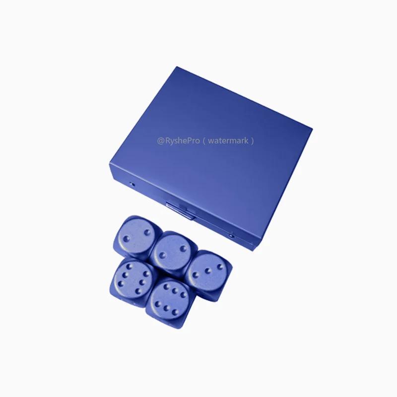 5 in1 Metal Dices with Precision Aluminum Alloy for Poker Party Game Rounded Corners Dice Set Toy Portable Dice Boyfriend Gift