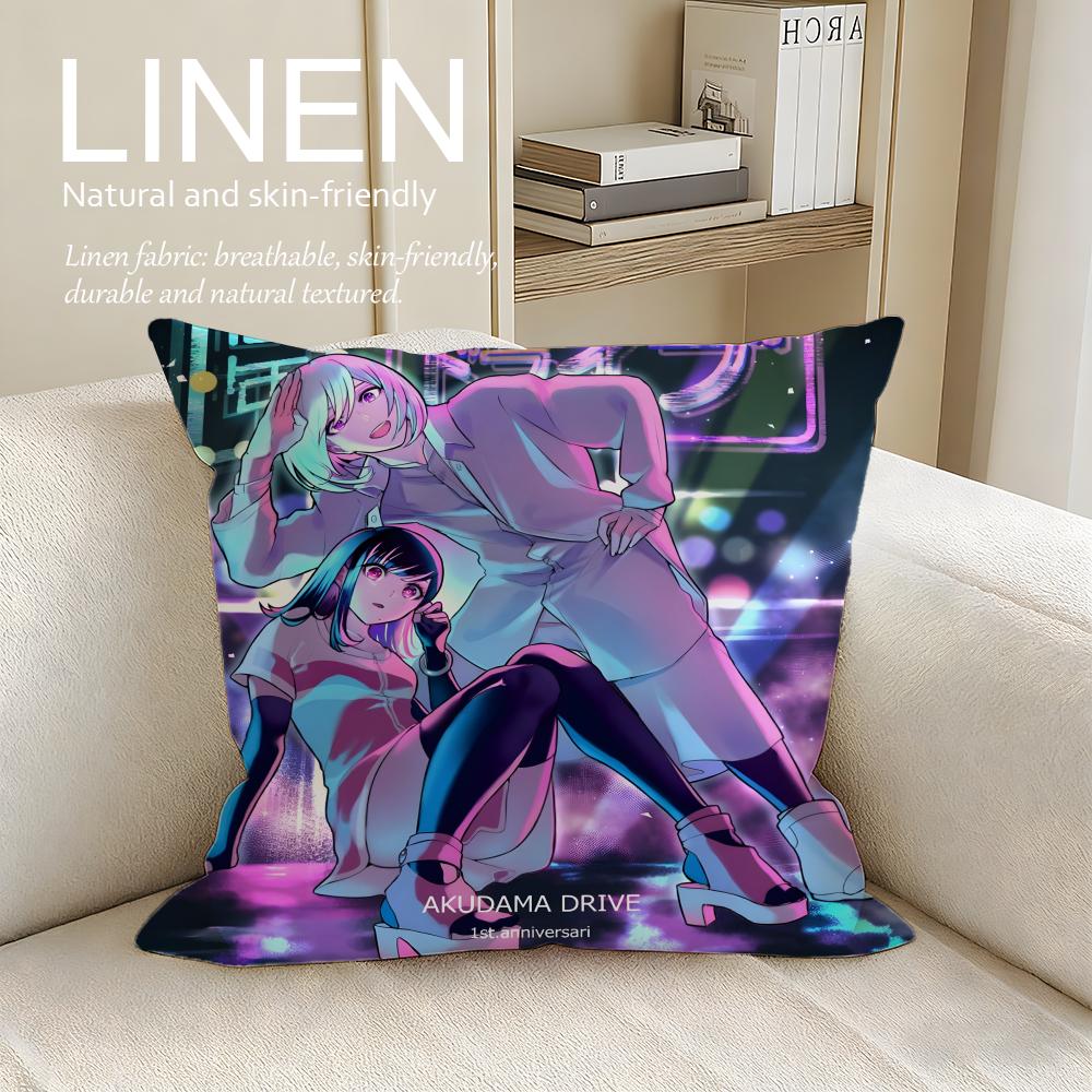 

Anime Akudama Drive Cushion Cover Pillowcase Set Pcs x x Breathable Washable Sofa Cushion Cover 30X30cm