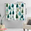 2pcs 2D flat printing St Patrick's Day Window Drapes Watercolor Christmas Tree Design 100% Polyester Without Electricity Festive