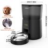 Balimo Automatic Food Dispenser 4L Kibble Dispenser for Cats and Dogs, 1 To 4 Meals Per Day Black