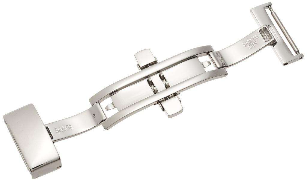 [Bambi] Watch Strap Buckle, Butterfly Clasp, for Leather Buckles, Silver Color, 18mm, ZS010P ZS010P