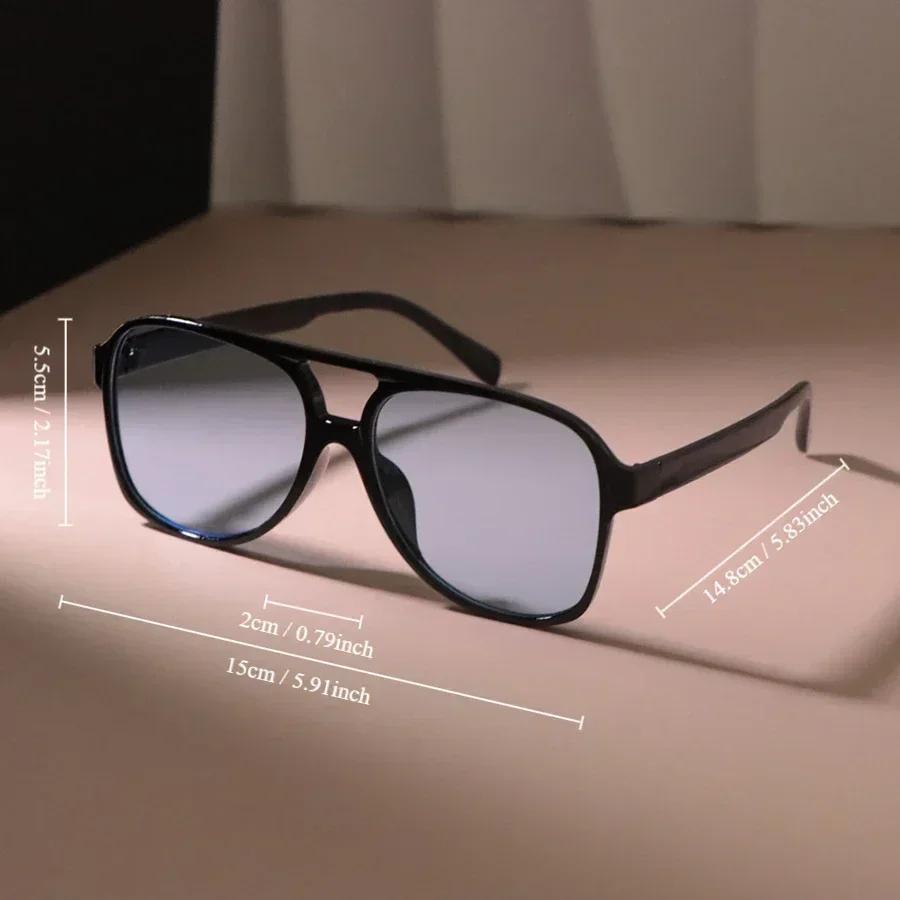 Rectangle Sunglasses Women Fashion Men Square Vintage Stylish Sun Glasses Oversized Ladies Mirror Outdoor Eyewear