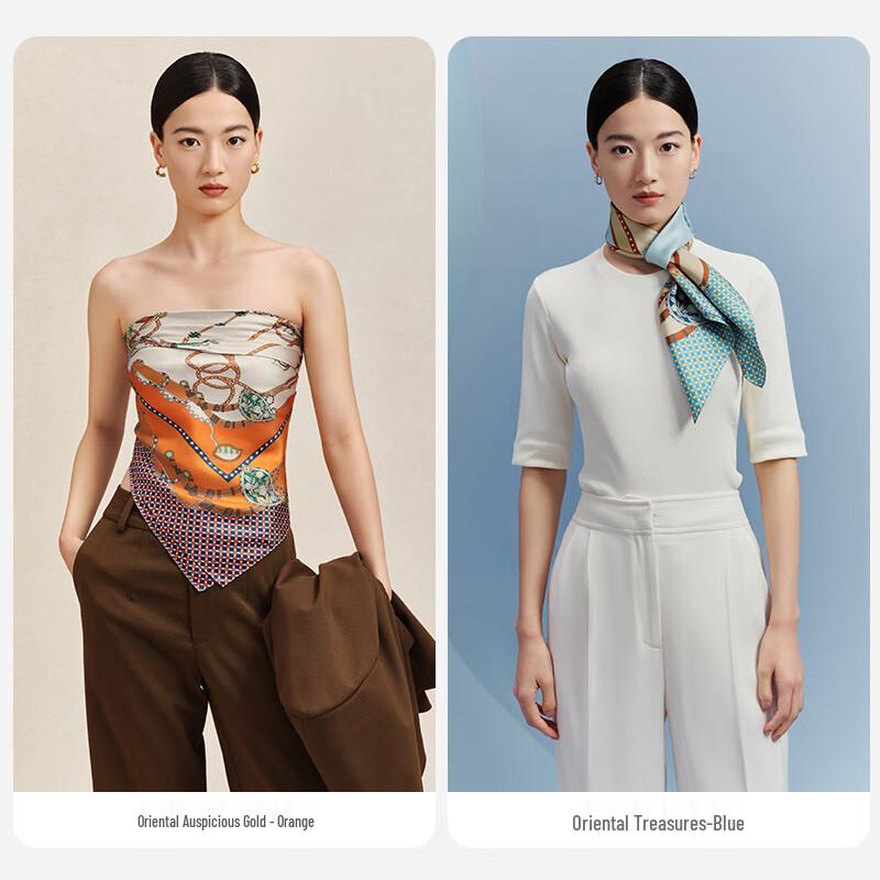 WENSLI Oriental Auspice Mulberry Silk Scarf Shawl