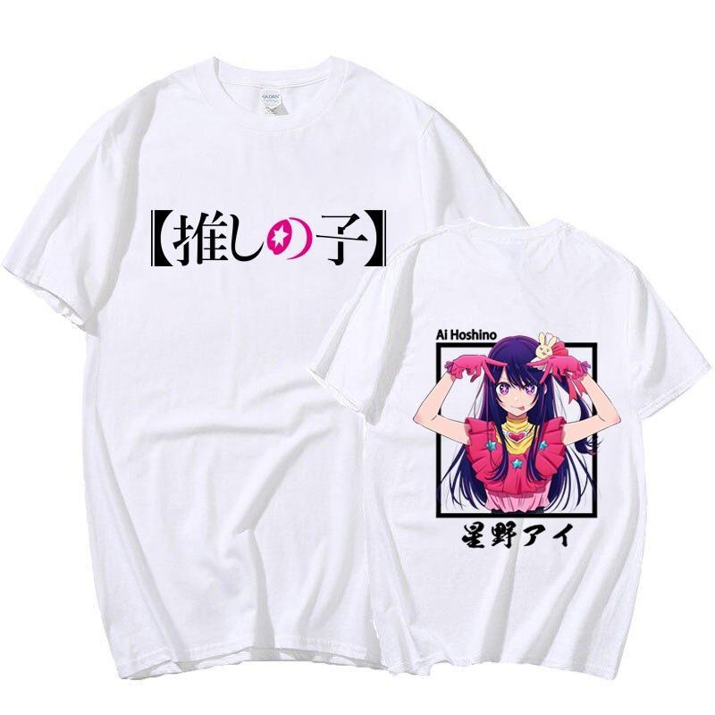 Hot Anime T Shirt Ai Hoshino Graphic Print Short Sleeve Fashion Casual Round Neck Loose Tees