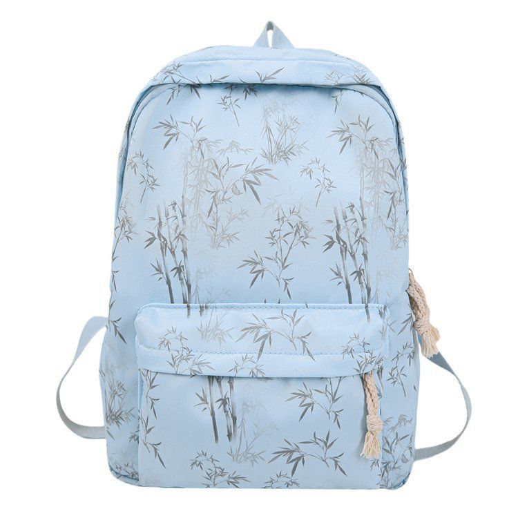 Schoolbag Tie-dye Ins Simple National Style Bamboo Bag Printing Junior High School Student High School Student Junior High School Backpack Backpack