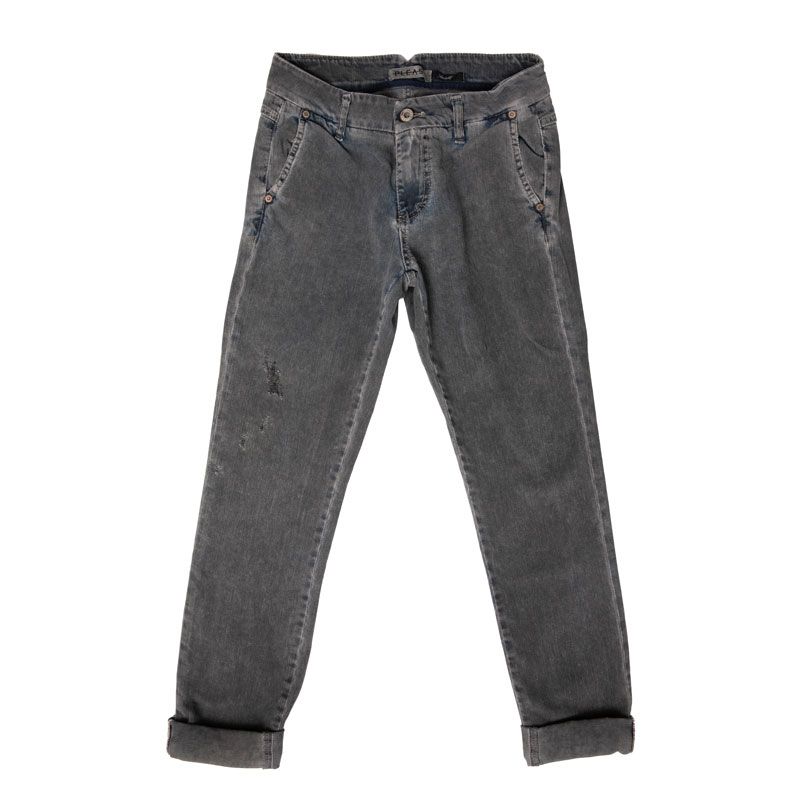 

Серые брюки с рваными краями Женские PLEASE L серый