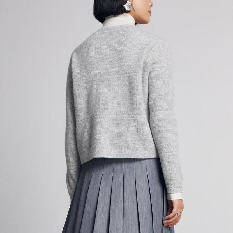 PALUOPO Women's 100% Cashmere Jacquard Cardigan