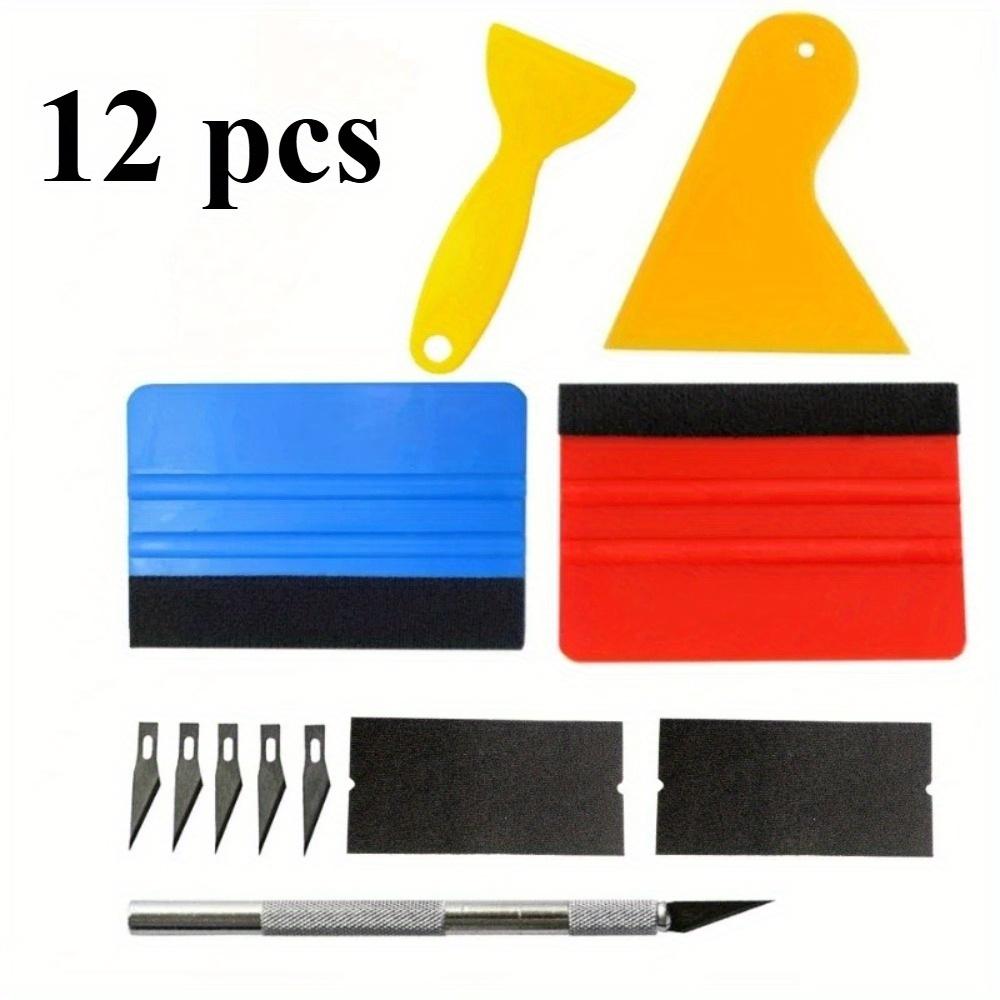 4/12 Pcs Car Tools Wrap Film Sticker Tools for Vehicle Vinyl Wrap, Window Tint Film. Kit with Cutter Aid for Window Tinting