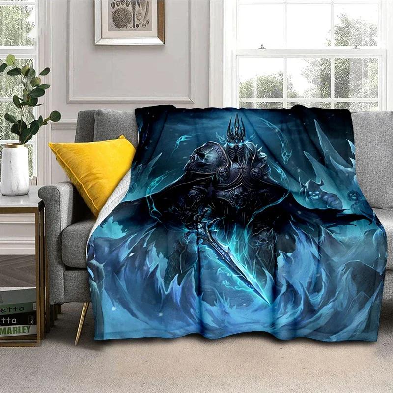 3D World Warcraft Super Burning Beauty Printed Blanket Creativity Super Soft Flannel Is Suitable For Sofa Or Bed Yoga Blanket