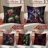 Handsome Anime Goblin Slayer-Cartoon Pillow Case Anti-dustmite Pillowcase Invisible Zipper Silky Short Plush Sofa Cushion Cover