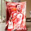 Harry Kane Theme Blanket Soft Flannel Blanket Plush Throw Blanket Cozy Sofa Bed Blanket for Home Decor