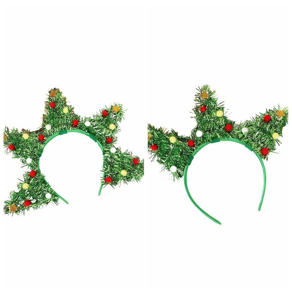 Colorful Ball Christmas Tree Headband Festival Decoration Xmas Hairband  Happy New Year