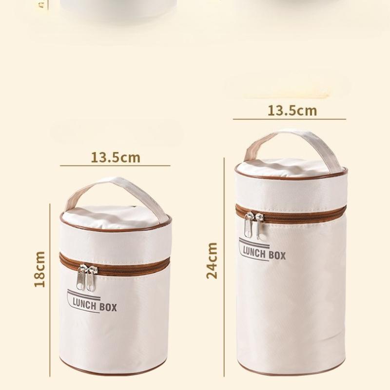 Bærbar isolert matlunsjbeholdersett med termisk lunsjboks 3 separat stablebar lunsjbeholder for voksne barn