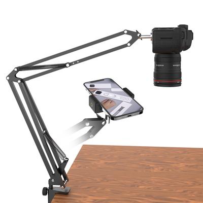 Metall für erhöhte Kamera, Kameraprojektor-Stativ für digitale Spiegelreflexkameras, 360 Grad frei beweglich, Tischkamera-Schraubadapter, kompatibel mit mehreren