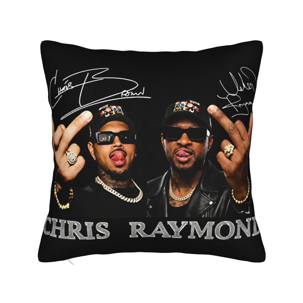 Federa per Cuscino Chris Brown Album Breezy-Music Rapper Federa Personalizzata per Cuscino per Divano Letto Soggiorno Federe Vintage