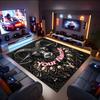 1PC Custom Name "Dark Gothic Goat Skulls" Theme Floor Mat Ideal for Living Room, Game Rooms, Office, Bedroom,Floor Mat Playful Design