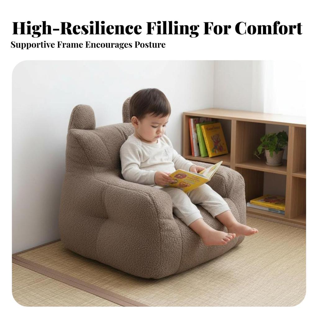 Creature Character Sofa Mini Size Upholstered childs' Club Chair Cute Design Soft and Comfortable for Infants, Boys, Bedroom