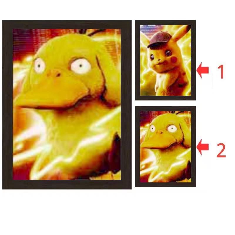 Hello Kitty & One Piece 3D Lentikulärt Pokemon-affisch