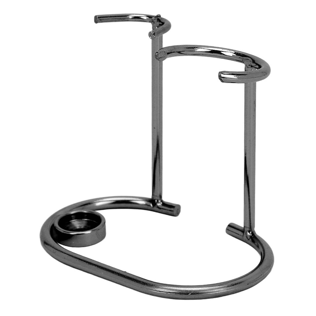 Razor Stand Safety Stainless Steel Modern Design Rustless Durable Small Portable Shaving Brush Holder for Restroom Black