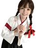 Qichenk Retro Yukata Cosplay Oiran Shrine Maiden Classic Japanese Beauty Perfect for School Cultural Summer and Halloween Women's Costume, Skirt,