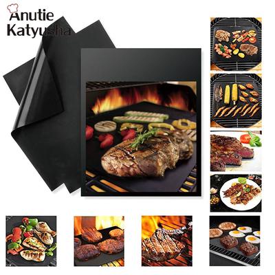 5pcs BBQ Grill Mat Reusable Barbecue Baking Mats Non-Stick Easy Clean Grilling Fried Sheet Portable Outdoor Picnic Cooking Tool
