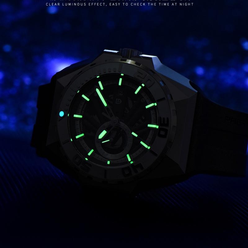 PAGANI DESIGN New Skeleton Men's Mechanical Watch MIYOTA 8217 Movement Luxury Automatic Watch Men's 100M Waterproof Reloj Hombre
