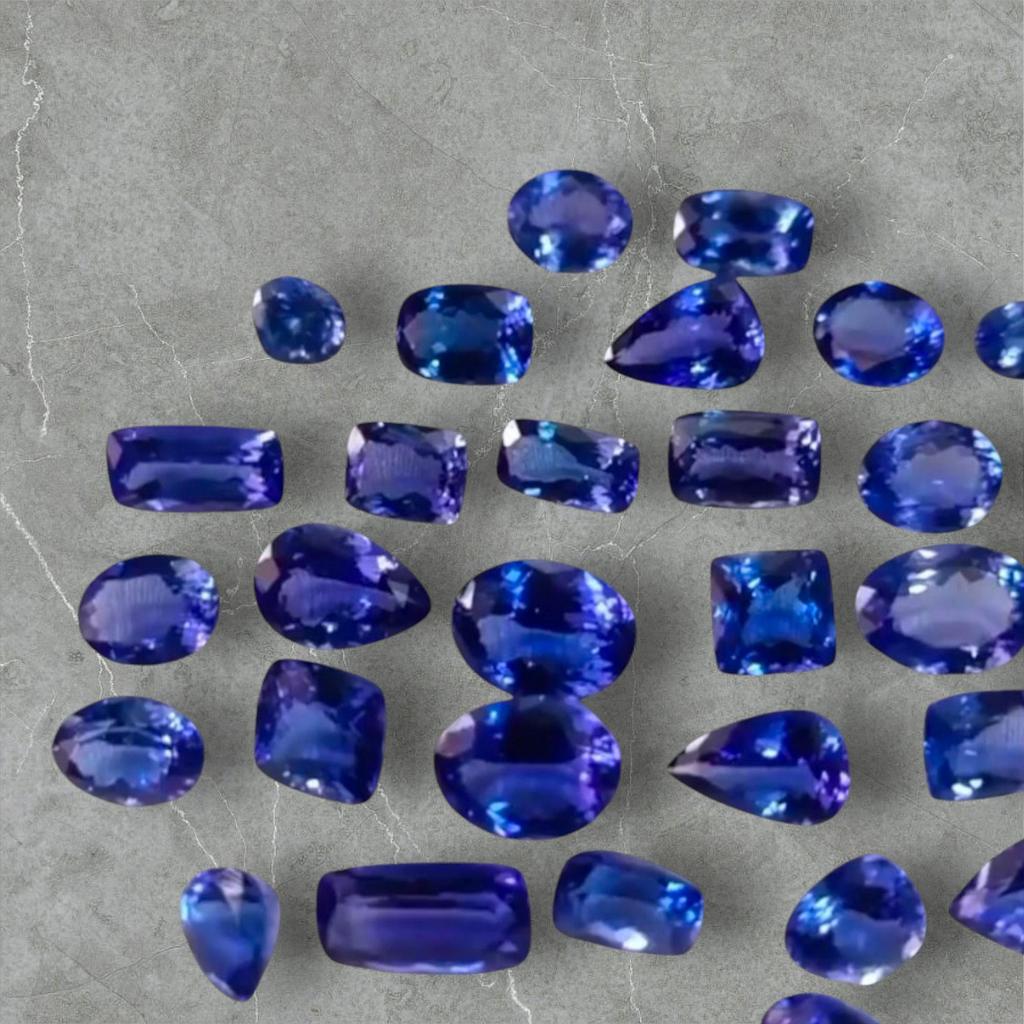Carat + Size, AA+ Quality Natural Tanzanite Gemstone, Loose Tanzanite Stone, Mix Shape Loose gemstone, Tanzanite Lot, Natural Gemstone Lot.