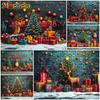 Mocsicka Christmas Background Photography Happy New Year Party Xmas Tree Graffiti Wall Decoration Child Photo Backdrop Wallpaper