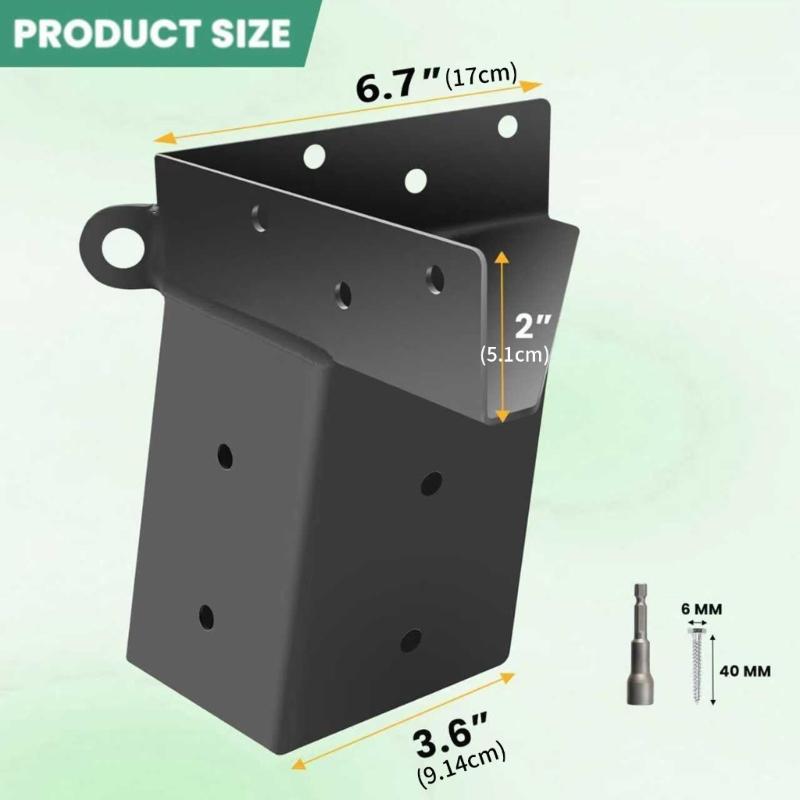 4pcs Carbon Steel Brackets Designed for Secure Assembly of Deer Stands and Shootings Ranges Including Complete Hardware Kit