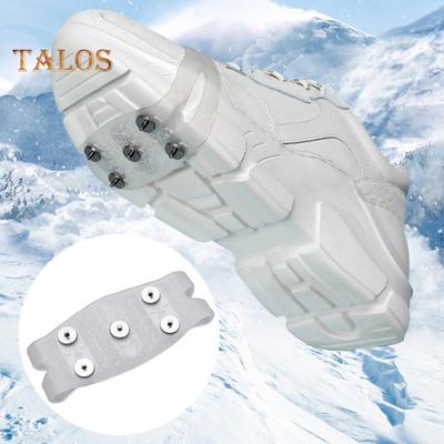 1 Pair Ice Cleats Shoes Crampons with 5 Steel Studs Reflective Men Women Winter Outdoor Walking Ice Snow Traction Grips Elastic Non-slip Shoes Boot