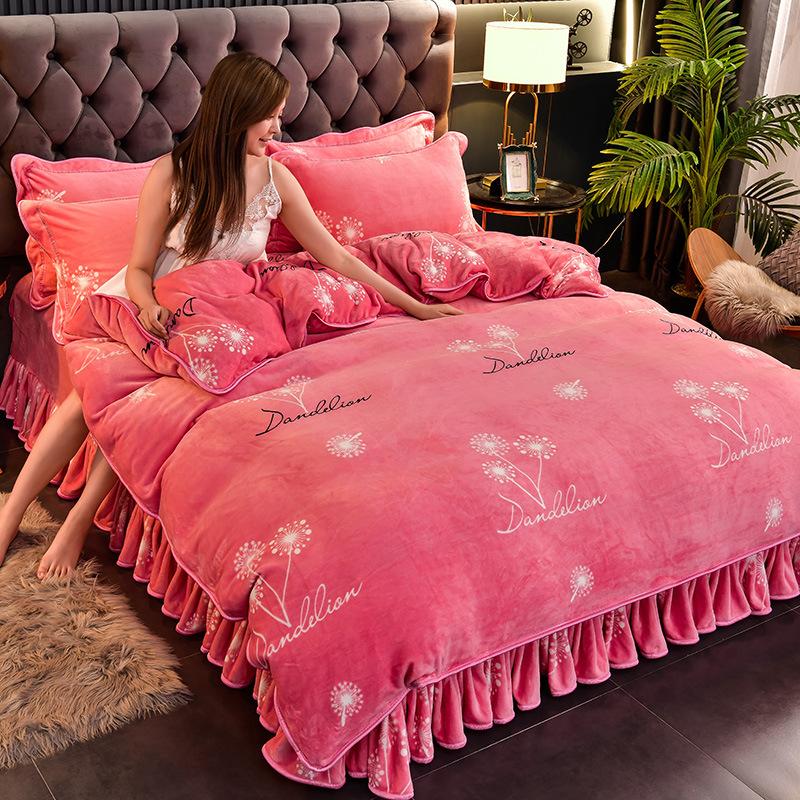 Four-Piece Set Of High-Gram Milk Fleece,4-Pcs Set Of Thickened Milk Fleece,4-Pcs Set Of Maternal And Infant Grade Farley Fleece, Class A
