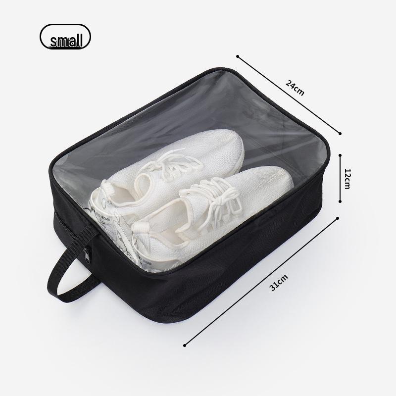 Dual-Layer Transparent Shoe Storage Bag with Zipper - Dustproof and Multipurpose Travel Shoe Cover
