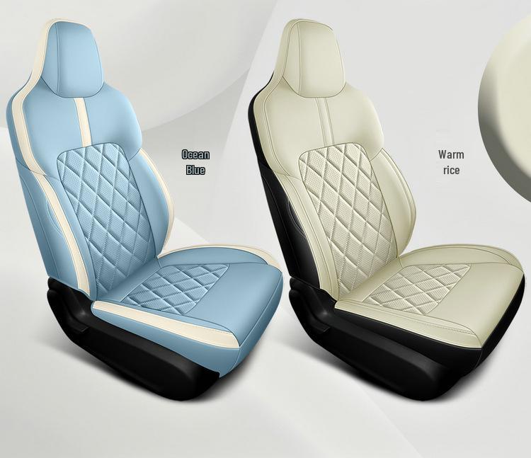 Bingo PLUS Universal Perforated Leather Car Seat Cushion for Five-Seater, All-Season.