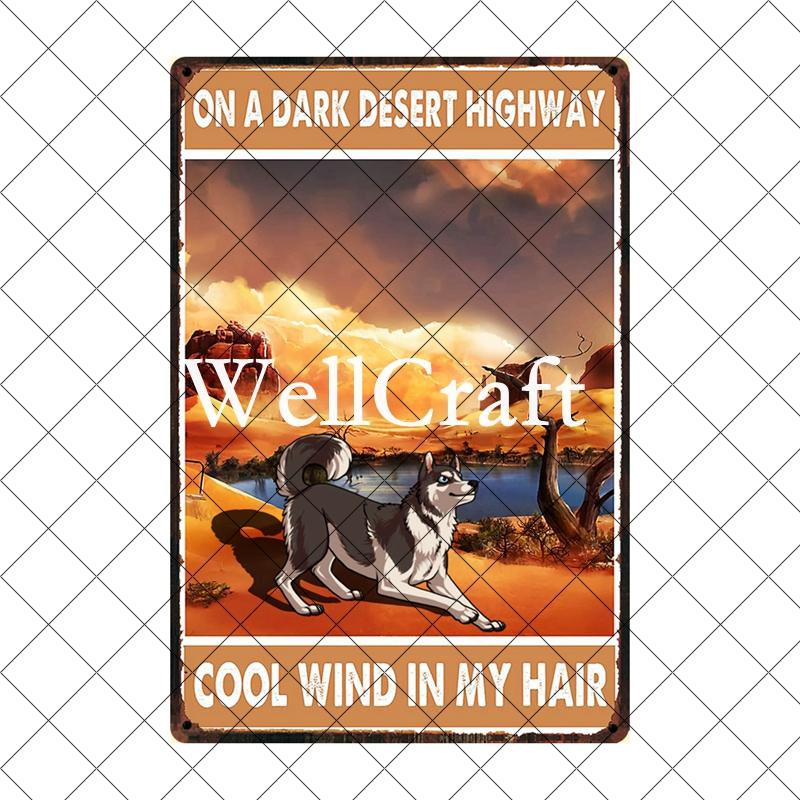 Wellcraft Pet Husky Dog Are Your Friend Wine Cafe Bath Shop Art Metal Tin Sign Wall Poster Iron Painting Pub D CM
